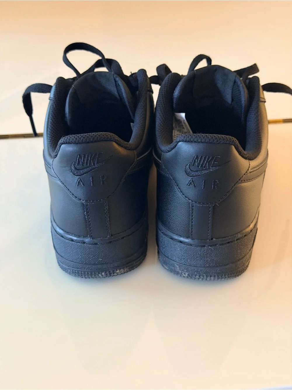 Nike Men's Air Force 1 ‘07 All-Black Low-Top Leather Sneakers